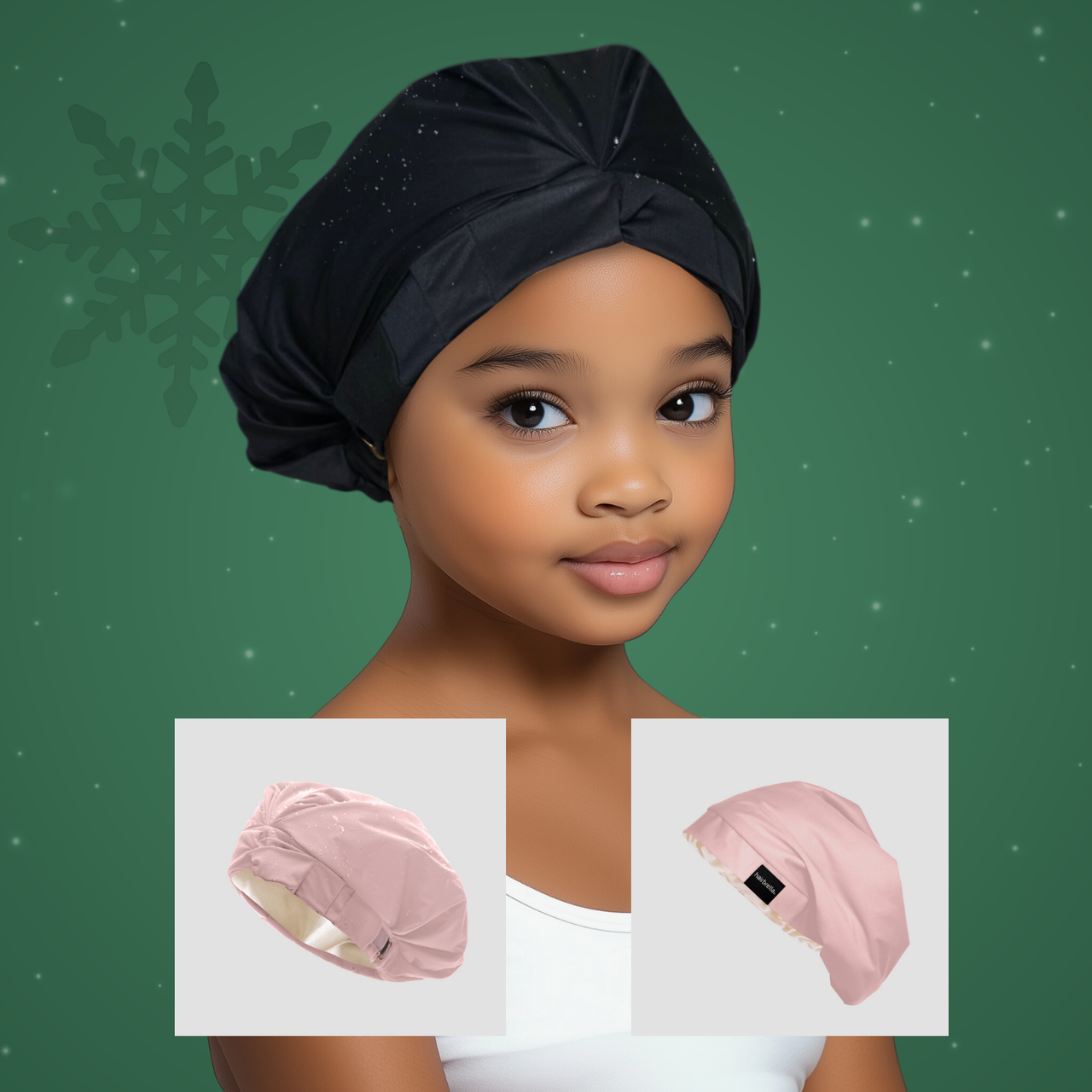 Hairbrella Kids Gift Set: Shower Cap & Sleep Cap Combo