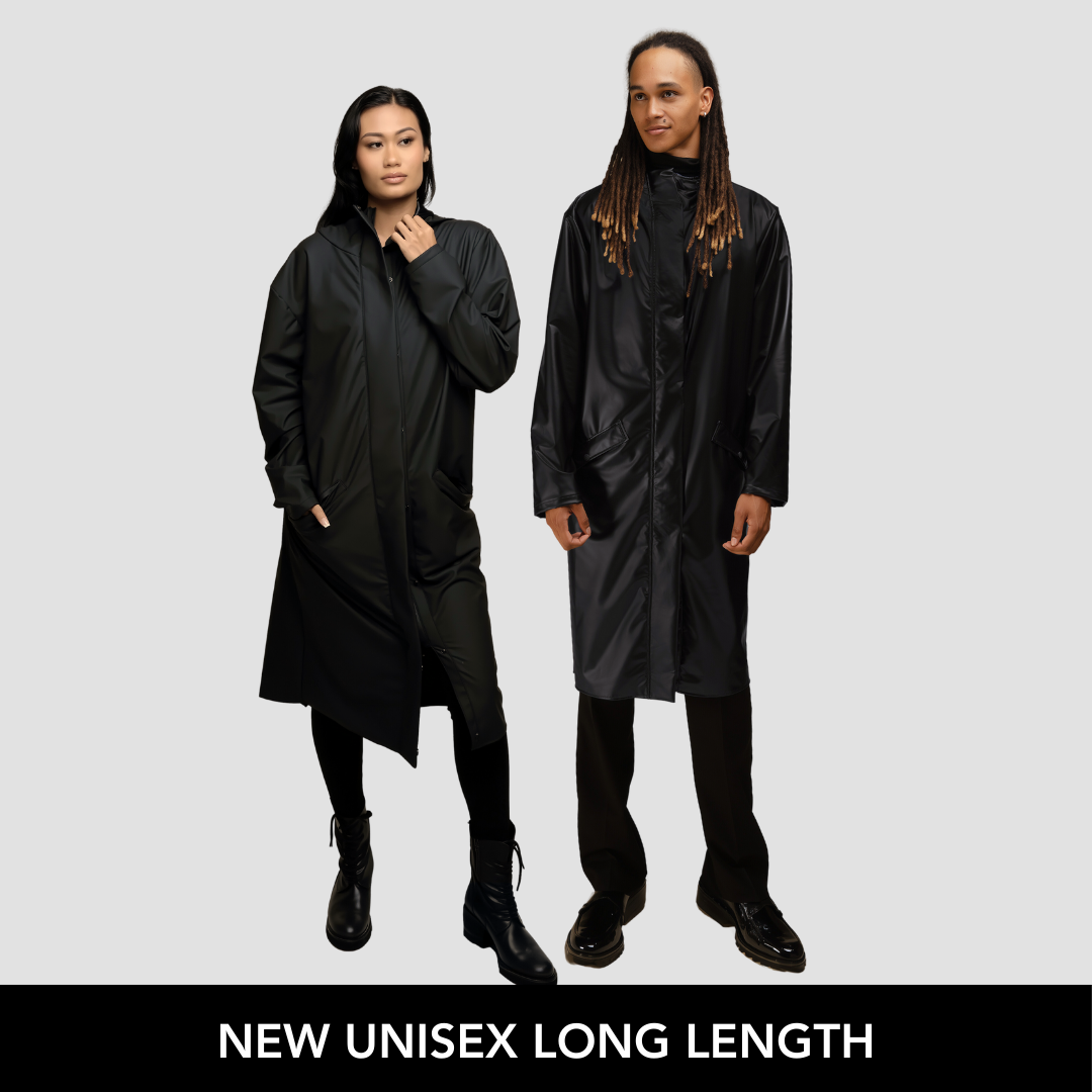 Hairbrella Satin-Lined, Waterproof, Unisex Long Rain Jacket