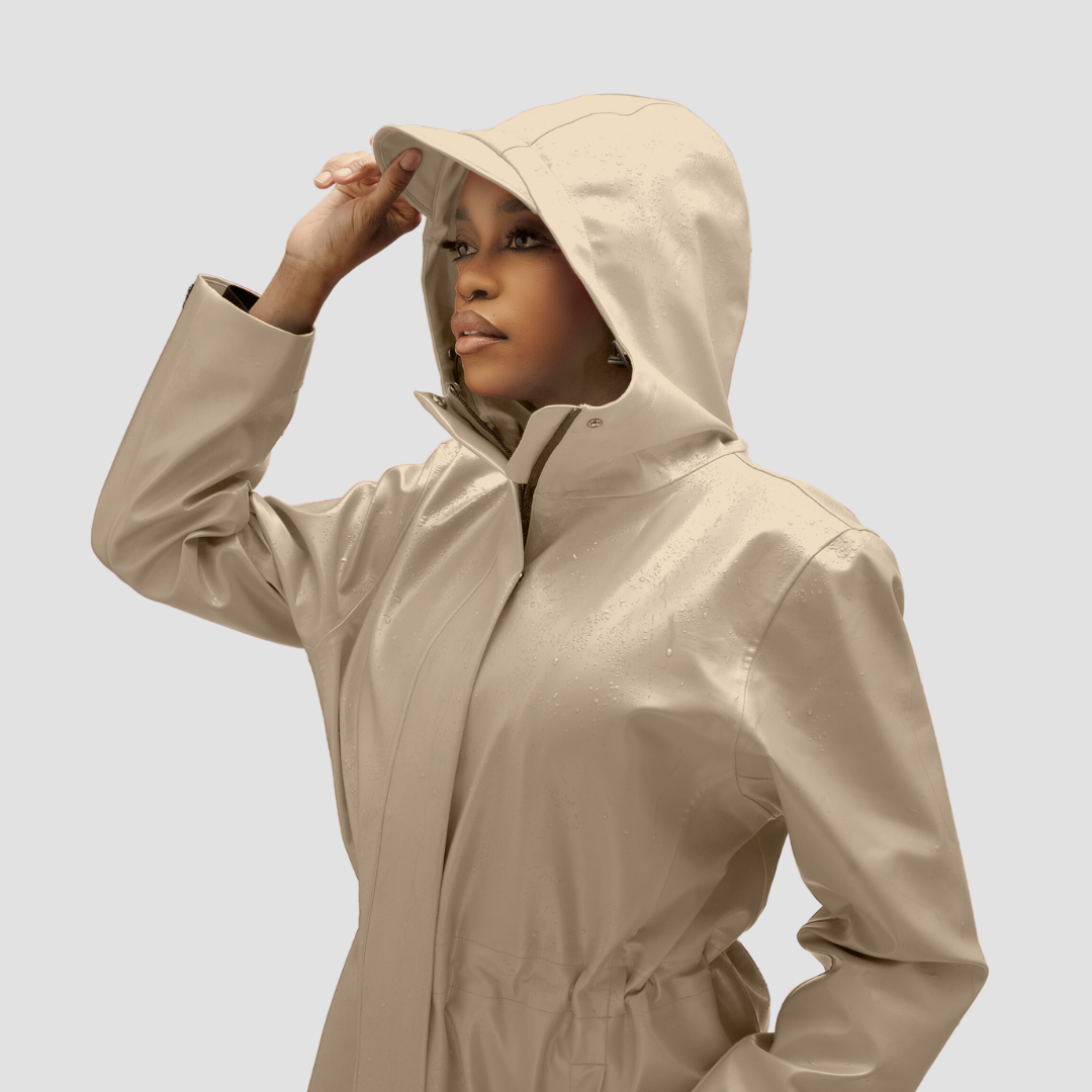 Rain Jacket, Waterproof, Satin-Lined Hood