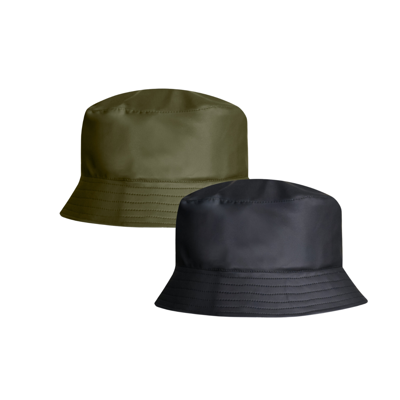 Satin-Lined, Waterproof Matte Bucket Hat - Bundle (2)