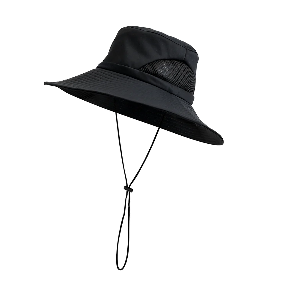 Satin-Lined, Waterproof Sun Hat - XL / Black